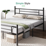 Novilla Twin Bed Frame with Headboard and Footboard, 14 Inch Metal Platform Bed Frame, Under Bed Storage, Strong Metal Slats Support, Mattress Foundation No Box Spring Needed Novilla