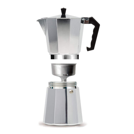 Primula Classic Stovetop Espresso and Coffee Maker, Moka Pot for Italian and Cuban Café Brewing, Greca Coffee Maker, Cafeteras, 12 Espresso Cups, Silver Primula