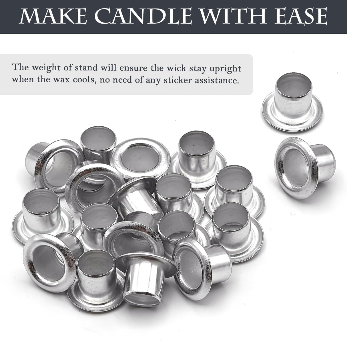 SWIGRANCE 20 Set Wood Spiral Candle Wicks 4x0.32inch / 100x8mm, Wood Wick Tube with Iron Stands for Candle Making, Natural Round Wooden Wick Core Handmade Candles Supplies SWIGRANCE