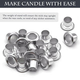 SWIGRANCE 20 Set Wood Spiral Candle Wicks 4x0.32inch / 100x8mm, Wood Wick Tube with Iron Stands for Candle Making, Natural Round Wooden Wick Core Handmade Candles Supplies SWIGRANCE