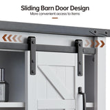 Bathroom Wall Cabinet, Above Toilet Storage Cabinet with Towel Bar, Farmhouse Medicine Cabinet with Sliding Barn Door, 23 Inch Storage Cabinet, Easy to Clean for Bathroom, Bedroom, Kitchen, White Real Relax