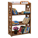 YCICI 4-Tier Modern Wooden Bookshelf - Stylish Freestanding Storage for Small Spaces YCICI