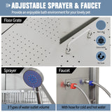 50 Inch Electric Dog Bathing Station For Large Dogs, Height Adjustable Stainless Steel Dog Pet Washing Station, Professional Dog Grooming Tub With Electric Lift, Pet Wash Bath Station (50" Right door) RIGMEC