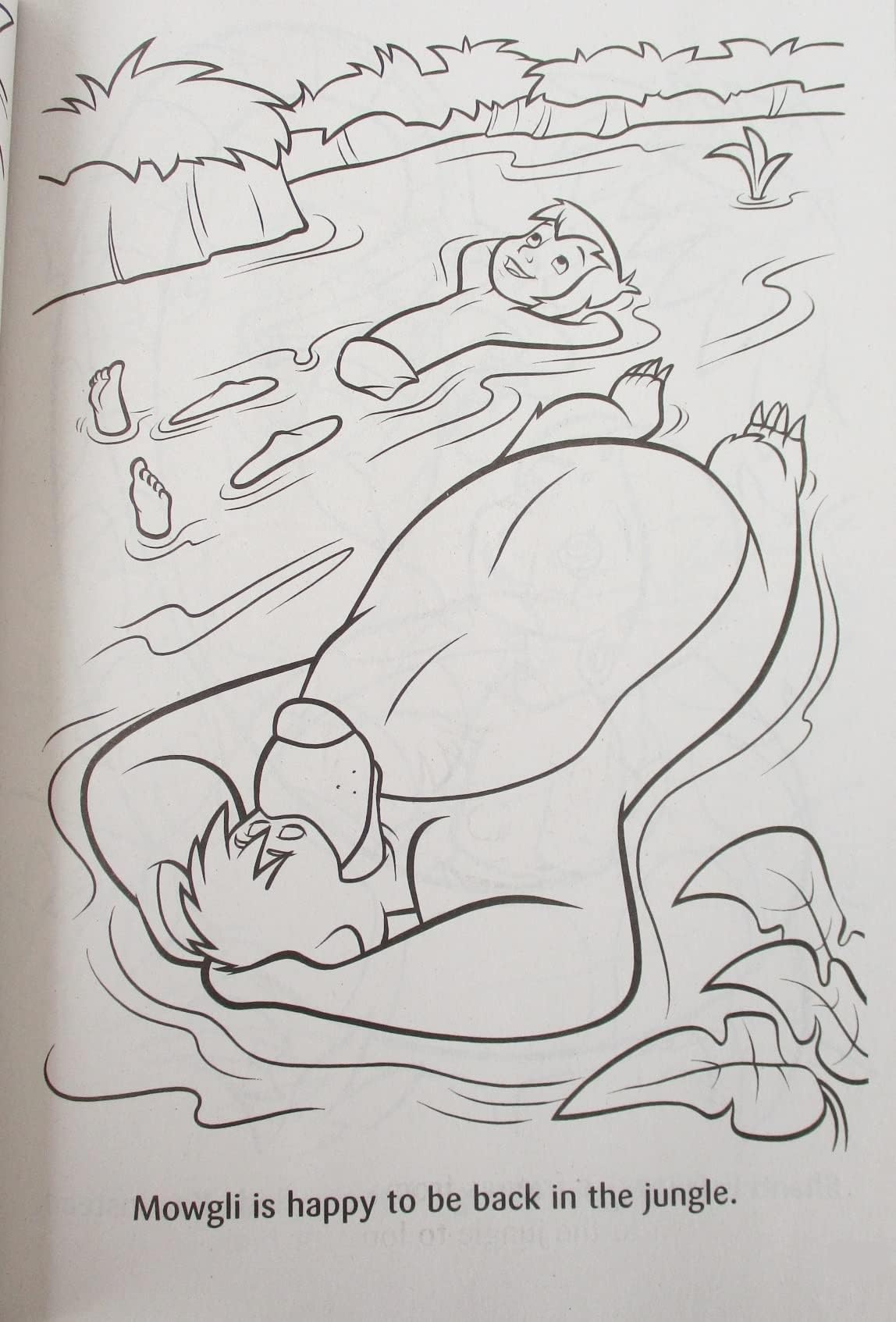 Mowgli The Jungle Book with Baloo - Coloring Fun Book - 80 Pages - Cover Varies WoodArtSupply