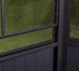 Sojag 12' x 18' Outdoor Charleston Aluminum Solarium Sunroom with Mosquito Net, Dark Gray Sojag