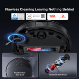 roborock Saros 10R Robot Vacuum and Mop, Powerful Suction, Zero-Tangling, 3.14’’ Ultra Slim, FlexiArm Riser Technology for Carpet & Floor, Corner & Edge Cleaning, Self-Emptying, Hot Air Drying, Black roborock