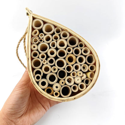 TIHOOD Mason Bee House Bees Wild Pollinator Bee Hotel Mason Bee Houses for Pollinating Bees Garden Supplies Mason Bee Houses Wooden bee House Habitat Pollinating Palace for The Garden Mason B - WoodArtSupply