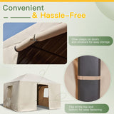 YOLENY Winter Gazebo Cover for 10×13 Hardtop Gazebo, Gazebo Accessories for All Seasons, Transform Your Gazebo for Winter, with Mesh Screens and Doors and Windows (Hardtop Gazebo Not Included) YOLENY