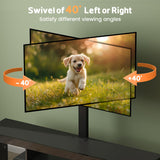 Lamtor TV-Stand with Mount 75 inch - LED TV Stand with Power Outlet & Drawers, Modern Entertainment Center with Mount for Living Room, Bedroom, Black Lamtor