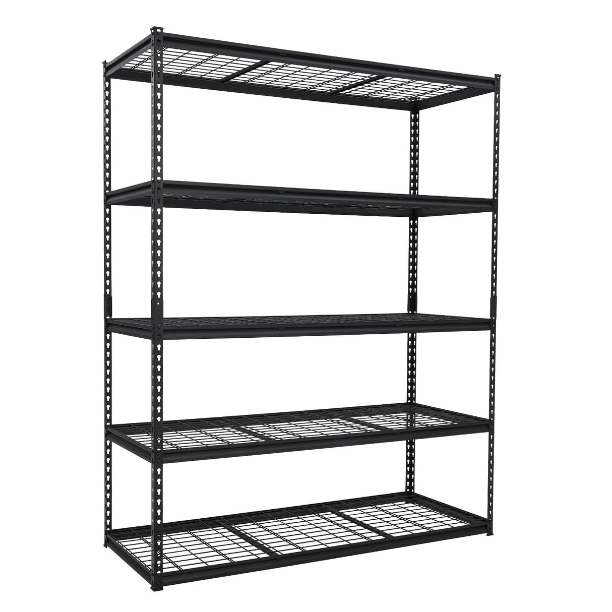 TROPOW 5-Tier Garage Shelving, 2500 Lbs Adjustable Metal Storage Shelves, Capacity Heavy Duty Shelving Unit for Garage, Industrial Utility Shelf Storage Rack, 48x18x72 inch TROPOW