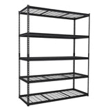TROPOW 5-Tier Garage Shelving, 2500 Lbs Adjustable Metal Storage Shelves, Capacity Heavy Duty Shelving Unit for Garage, Industrial Utility Shelf Storage Rack, 48x18x72 inch TROPOW