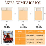 KAFFUL Highland Cow Blanket, Brown Cow in Red Truck, Women's Gift, Winter Snowflakes Farmhouse Decor, 50"x40" KAFFUL