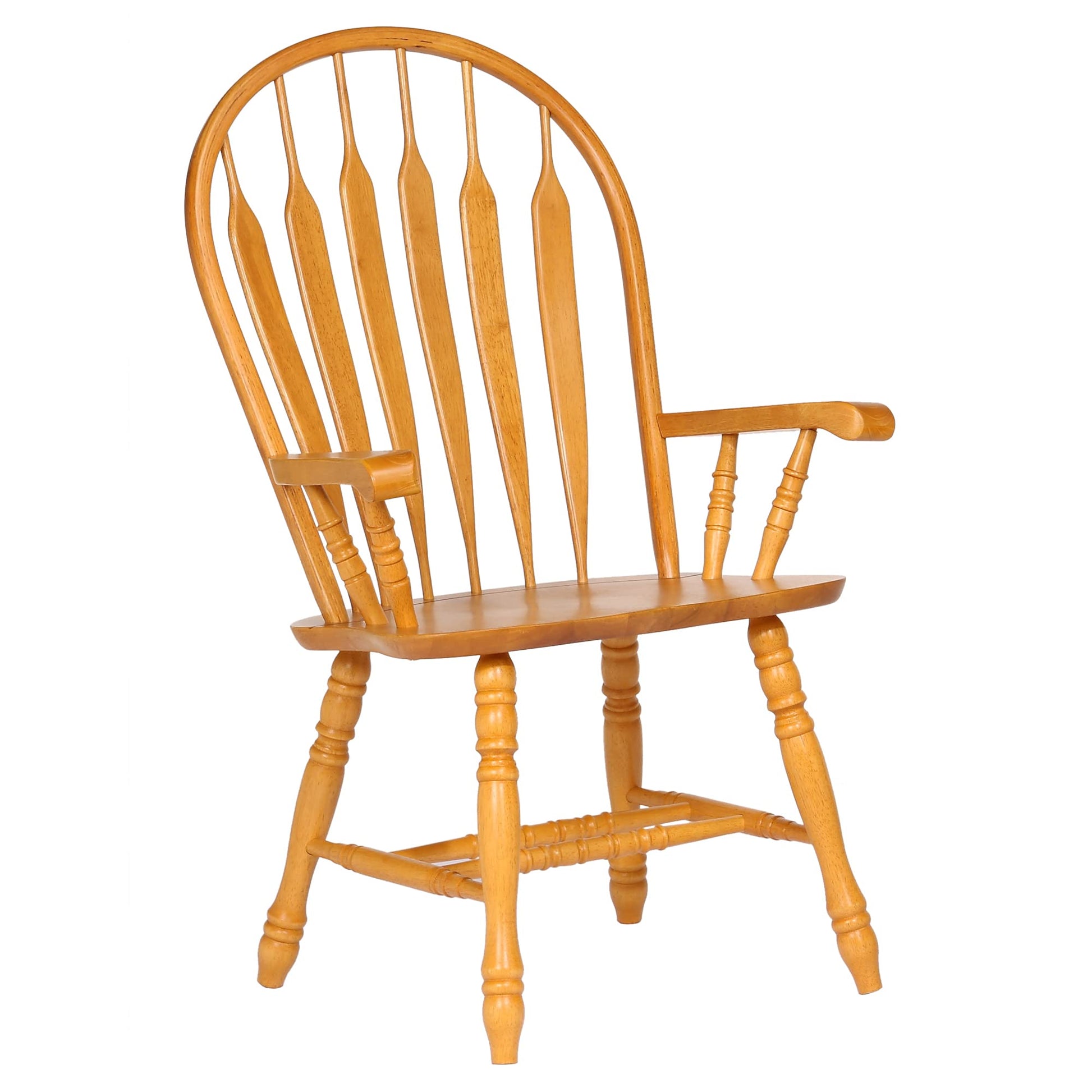 Sunset Trading Comfort Dining Arm Chair, 41", Light Oak - WoodArtSupply