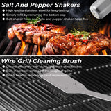 POLIGO 29 PCS BBQ Grill Accessories Stainless Steel BBQ Tools Grilling Tools Set with Storage Bag for Christmas Dads Birthday Presents - Camping Grill Utensils Set Ideal Grilling Gifts for Men Women POLIGO