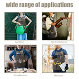 Realand 14 Pockets Tool Apron + 13 Pockets Waist Tool Belt, Sturdy Oxford Work Apron Vest for Carpenter Garden Woodworker Shop, Woodworking Aprons for Men Women, Khaki Realand