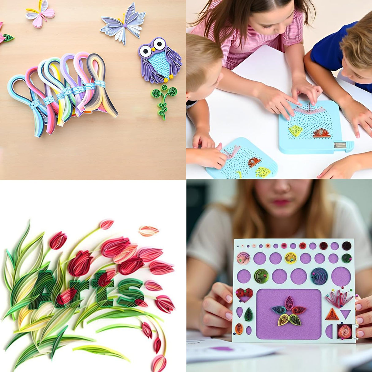 YURROAD Quilling Paper Set for Beginners with 36 Colors 900 Strips 3MM Quilling Papers Quilling Template Board Quilling Comb Quilling Curling Coach Quilling Slotted Pen YURROAD