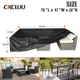 CKCLUU Patio Furniture Set Cover Outdoor Sectional Sofa Set Covers Outdoor Table and Chair Set Covers Water Resistant 78 Inch L x 62 Inch W x 30 Inch H CKCLUU