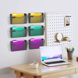 samstar 6 Pack Mesh Wall Mounted File Holder Metal Wall File Pocket Mail Organizer for Office/Home(with Label Panel) samstar