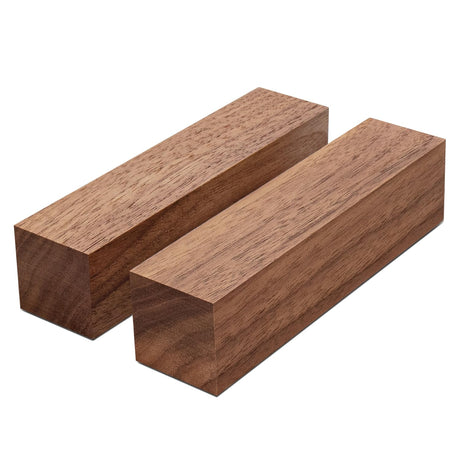 2 Pcs Walnut Wood Log Lumber Board Knife Handle Material, Bar Shaped Square Turning BlanksHandle Plate for Instruments DIY Raw Wood Cuboid(5.1" x 1.2" x 1.2") Wislist