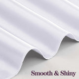 RUDONG M 100 Pcs White Satin Napkins and Napkin Rings Set, 17 x 17 Inch Square Cloth Napkins Set of 50, Silky Soft Table Napkins Bulk for Weddings, Banquet, Parties Dinner Decoration RUDONG M