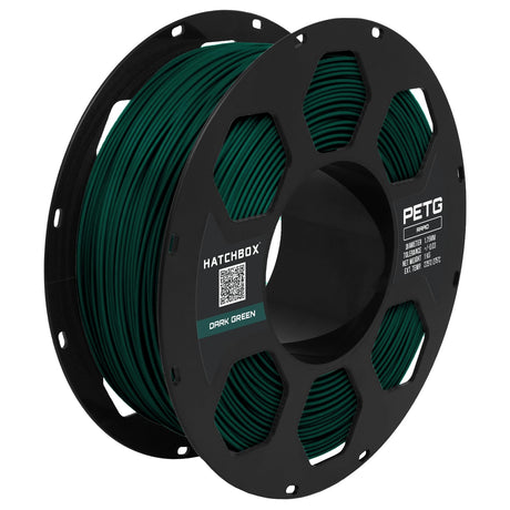 HATCHBOX 1.75mm Dark Green High Speed PETG 3D Printer Filament, Dimensional Accuracy +/- 0.03 mm, 1 kg Spool, Compatible with FDM Printers for Fast, Precise Printing HATCHBOX