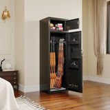 KAER 13-15 Gun Safe,Gun Safe for Rifles and Pistols,Double Layer Electronic Gun Cabinet,Gun Safes for Rifles Adjustable Gun Racks,Rifle Safes for Home with Separate Lockbox KAER