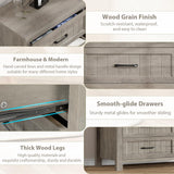 Jocoevol 5 Drawer Dresser for Bedroom, Farmhouse Dresser with Deep Drawers, Tall Grey Dresser Wooden Dresser Chest of Drawers for Living Room, Hallway, Entryway (Grey, 5 Drawer) Jocoevol