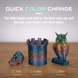 HATCHBOX 1.75mm Multicolored Dark Rainbow PLA 3D Printer Filament, Dimensional Accuracy +/- 0.03 mm, 1 kg Spool, 3D Printing Filament HATCHBOX