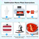 ToBeAce Sublimation Name Plate Blanks Acrylic for Stanley 40 oz Tumblers H2.0 & H1.0, Sublimation Topper Personalized Name Tag for Customized Stanley Cup, Heart (8 Pcs, NOT 30/20 oz) ToBeAce