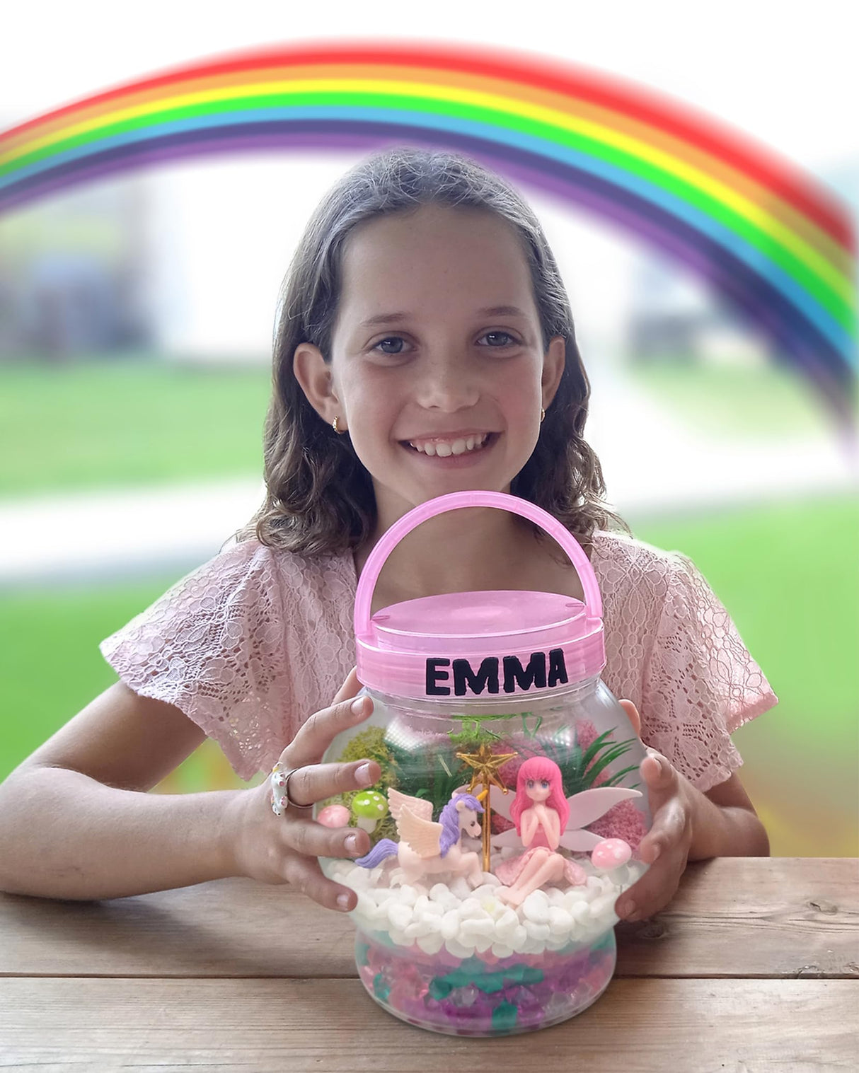 Make Your Own Light-Up Fairy & Unicorn Terrarium Arts and Crafts for Kids, Fairy Gifts for Girls Ages 4 5 6 7 8 9 10 Years, Best DIY Art Set, Unicorns Gifts & Little Girls Fairy Toys Birthday Present NUMI'SMILE