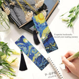 NUFTVI 4 PCS Diamond Art Bookmarks Van Gogh Starry Night, DIY Acrylic Diamond Painting Bookmarks Kits for Adult Reader and Crafts Lovers NUFTVI