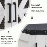 JXQTLINGMU Shoe Storage Cabinet, 38" Wide Farmhouse Shoe Cabinet with Mesh Doors and Adjustable Shelves, Rustic Wooden Shoe Organizer, Modern Large Shoe Cabinet Storage for Entryway, Off White JXQTLINGMU