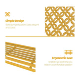 Grand patio 50" Outdoor Bench Garden Bench with Armrests Bench for Outdoors Lawn Yard Porch Sunflower Yellow Grand patio