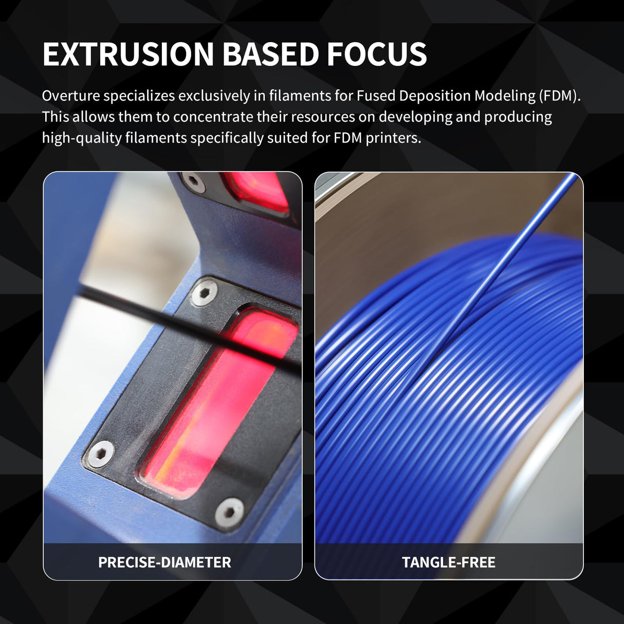 OVERTURE PETG Filament 1.75mm, 3D Printer Filament, 1kg Filament (2.2lbs), Dimensional Accuracy Probability +/- 0.02 mm, Fit Most FDM Printers (Black (1-Pack)) OVERTURE