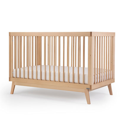 dadada Baby Soho 3-in-1 Convertible Crib – Made in Italy, GREENGUARD Gold, Adjustable Mattress Height, Solid Beechwood – Baby-Safe Finish, Modern - WoodArtSupply