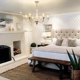 YCZHCC White Farmhouse Chandelier, 6 Lights French Country Chandeliers for Dining Room lighting fixtures, Rustic Wood Hanging Candle Pendant Light for Kitchen Island Entryway Foyer Living Room Bedroom YCZHCC