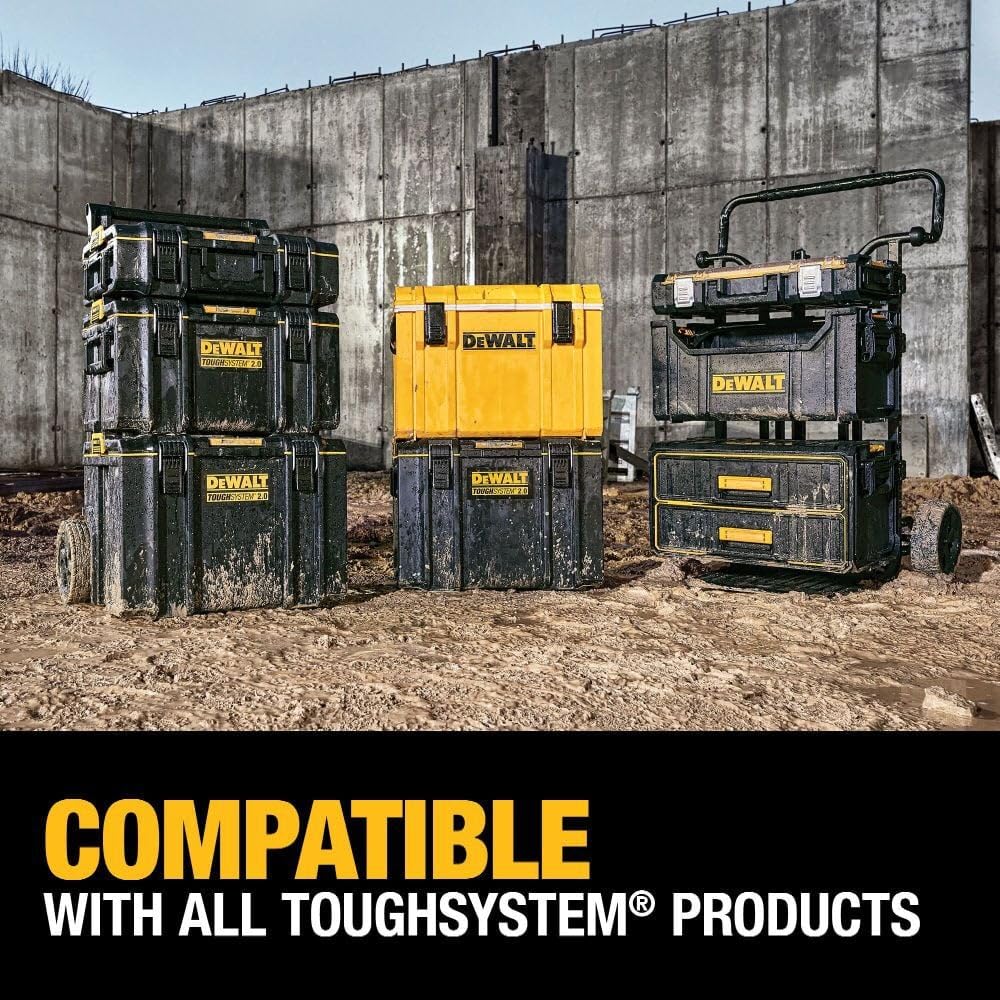 DEWALT TOUGHSYSTEM 2.0, Large Tool Box, 22 in, 110 lbs. Capacity (DWST08300) DEWALT