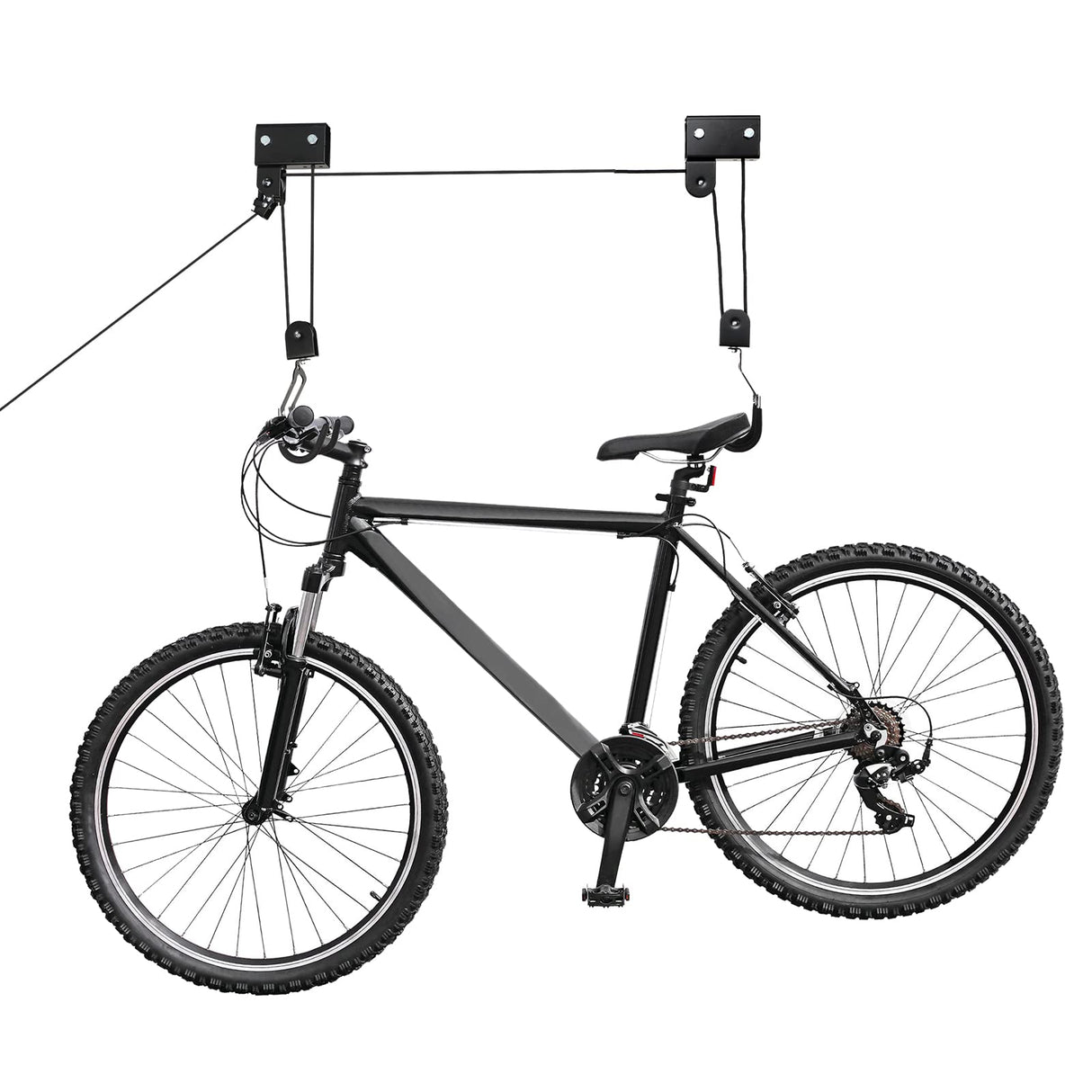 Therwen 2 Pack Kayak Hoist Lift Systems with 100 lb for Kayaks Canoes Surfboards Bikes Ladders Garage Storage Canoe Lift Pulley System Capacity Ceiling Mount Hoists Therwen