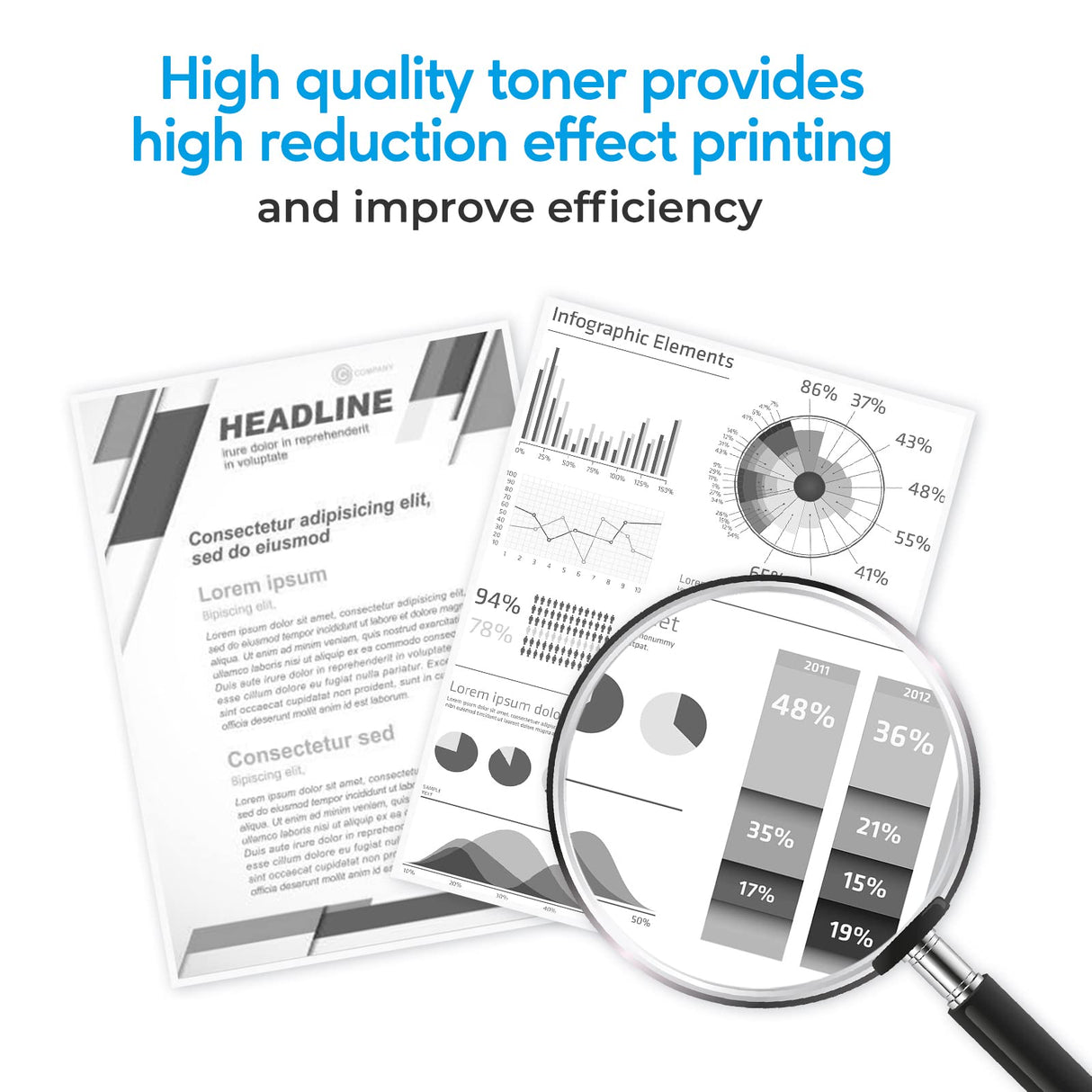 AOLIBE 85A CE285A Compatible Black Toner Cartridge Replacement for HP CE285A 85A Toner Cartridge Use for P1102w P1102 P1109W M1217nfw M1212 M1212nf M1217 Pro Printer [2-Pack] AOLIBE