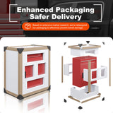 AirWire 5-Drawer Tool Chest, Rolling Tool Storage Cabinet with Detachable Top Tool Box, Enhanced Packaging, Metal Tool Cart for Garage Workshop, Red AirWire