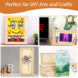 Unfinished Wood Canvas Boards for Painting - Blank Square Cradled Panels for Mixed-Media Craft & Art Supply - Acrylics (12x6 in - 8 PCS) APACALI