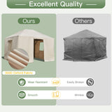 YOLENY Winter Gazebo Cover for 10×13 Hardtop Gazebo, Gazebo Accessories for All Seasons, Transform Your Gazebo for Winter, with Mesh Screens and Doors and Windows (Hardtop Gazebo Not Included) YOLENY