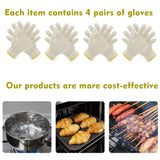 4 Pairs Oven Gloves with Fingers,Heat Resistant Gloves for Cooking,Grill Gloves,BBQ Gloves,Heat Resistant Gloves for Sublimation for Men/Women SAIDIC