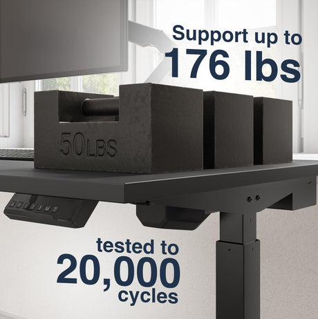 Desky Single Sit Stand Desk - Adjustable Standing Desk - Ergonomic Sit & Stand Up Desk - 71x29.5" Electric Standing Desk - Adjustable Height Table - Sit to Stand Desk - Height Adjustable Desk, Black Desky