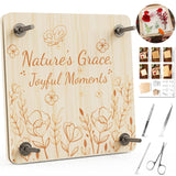 zunmial Flower Press Kit–Craft Kits 11" x 11" Large 10 Layers Wooden Flower Presser for Adults & Teens DIY Bouquet Preservation,Dried Flowers Art,Preservation for Bookmark Frame Wedding Flowers Drying zunmial