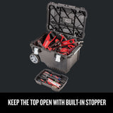 CRAFTSMAN 29-in. Rolling Tool Box with Wheels, Black, Plastic, Lockable (CMST24800) CRAFTSMAN