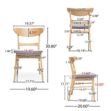 Christopher Knight Home Heather Mid-Century Modern Dining Chairs (Set of 4), Dark Gray, Natural Oak Christopher Knight Home