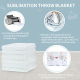 Preboun 10 Pcs Sublimation Throw Blanket Thick Plush Blankets Soft Fuzzy Blanket White Blank Blanket for DIY Custom Personalized Sublimation Photo (30 x 40 Inch) Preboun