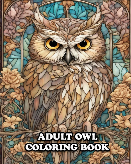 Adult Owl Coloring Book: For Stress Relieving in Amazing Owl Coloring World Majosta