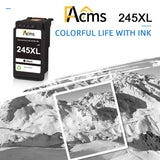 PG-245XL Black Ink Cartridge Replacement for Canon PG-245 PG-245XL 245XL Black Ink for PIXMA MX490 TR4520 TS3322 TR4522 TR4500 TS3122 TS3300 MX492 MG2522 TS3320 TS3100 Printer（1 Black） FACMS
